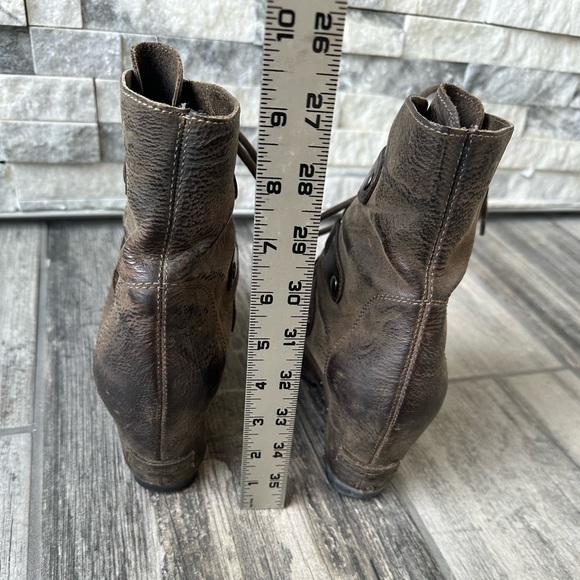 Sorel Joan of Arctic Wedge Brown Lace Up Waterproof  Winter Boots Distressed Sz7 - Picture 12 of 14